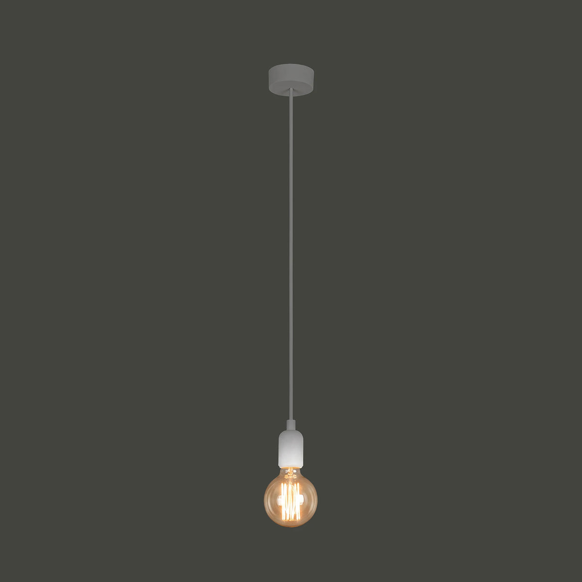 Nowodvorski Lampa wisząca SILICONE 25W only LED 50/60Hz - Silikon - Biały 6403 - lampa włączona