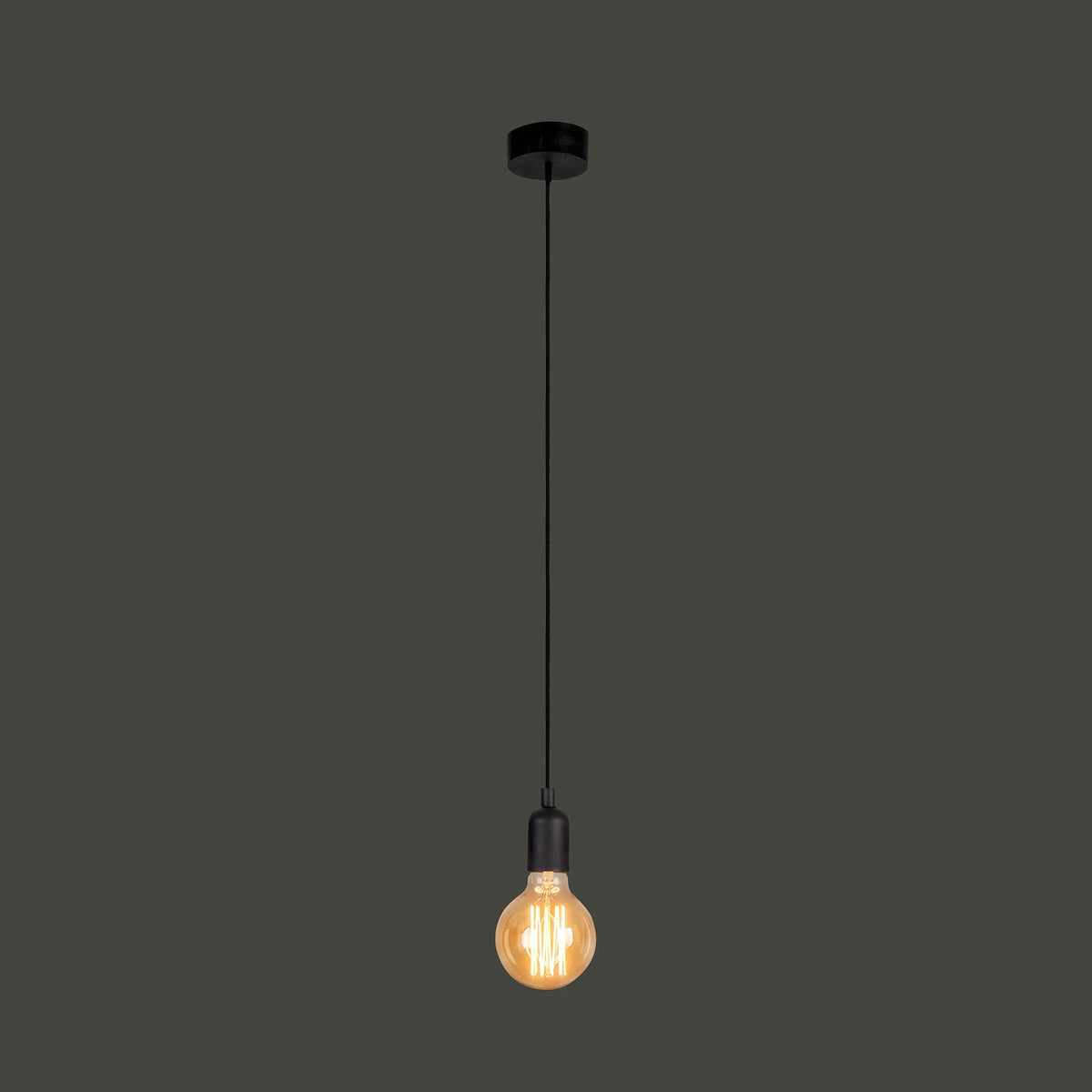 Nowodvorski Lampa wisząca SILICONE 25W only LED 50/60Hz - Silikon - Czarny 6404 - lampa włączona