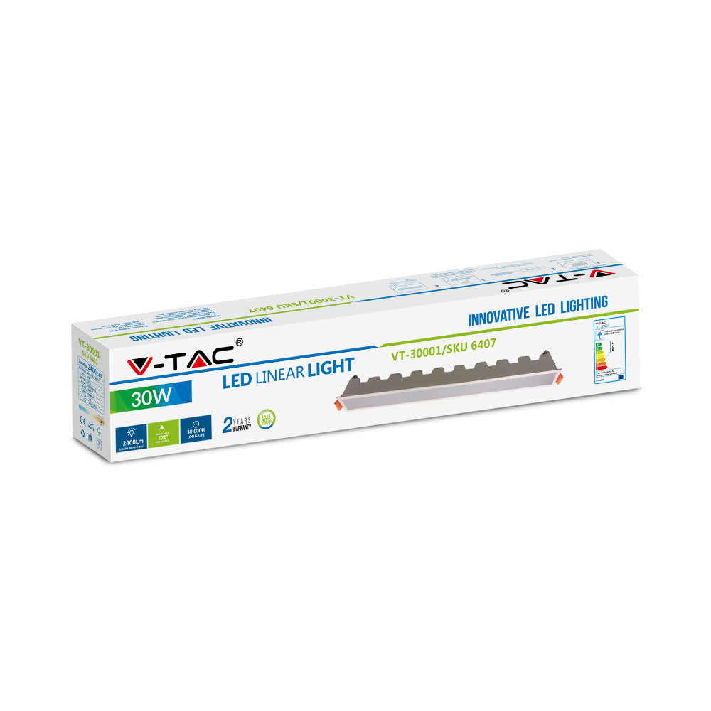 30W Panel LED Liniowy / Biały / Barwa:3000K