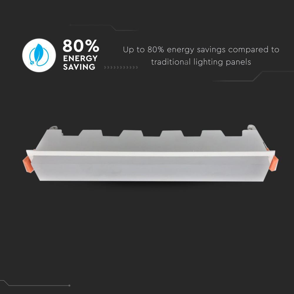 20W Panel LED Liniowy / Biały / Barwa:6400K