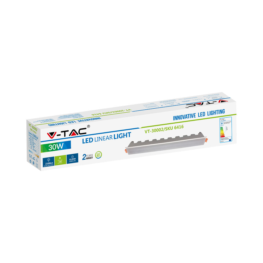30W Panel LED Liniowy / Biały / Barwa:3000K