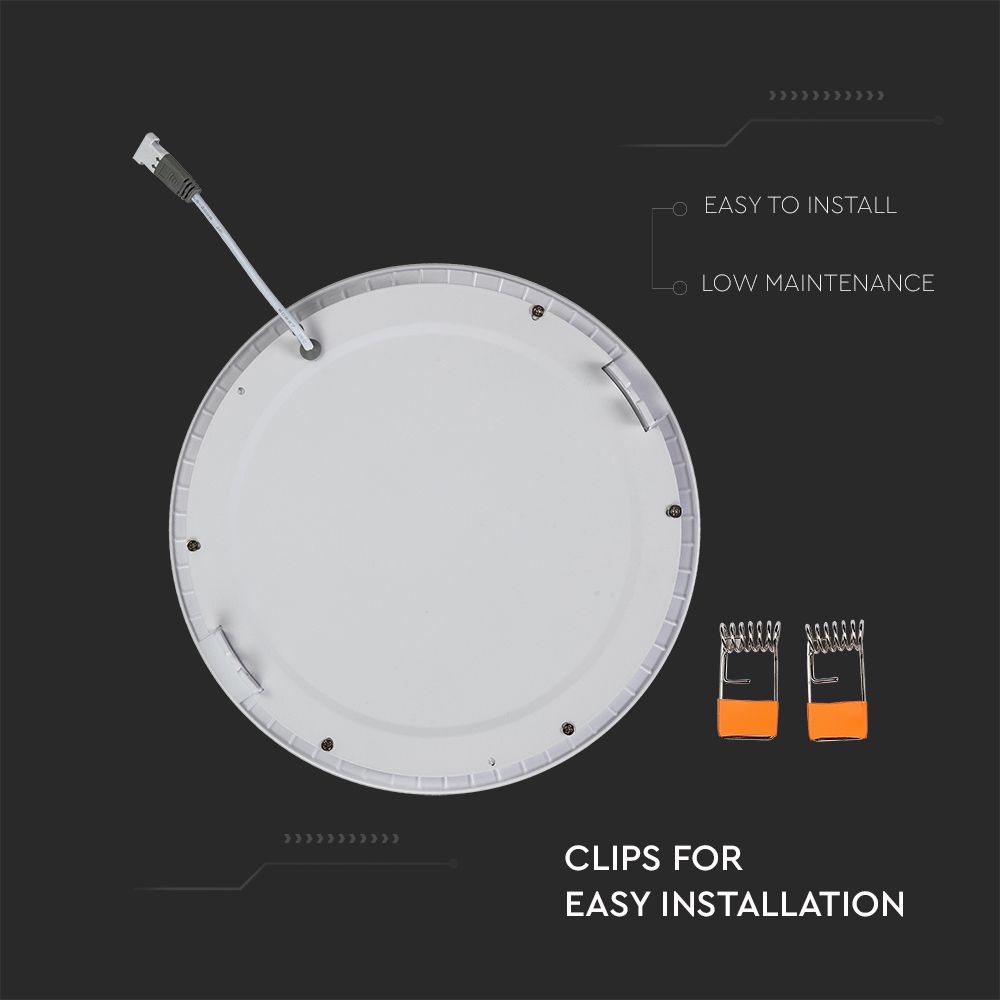 22W Panel LED / Barwa:3000K / Okrągła