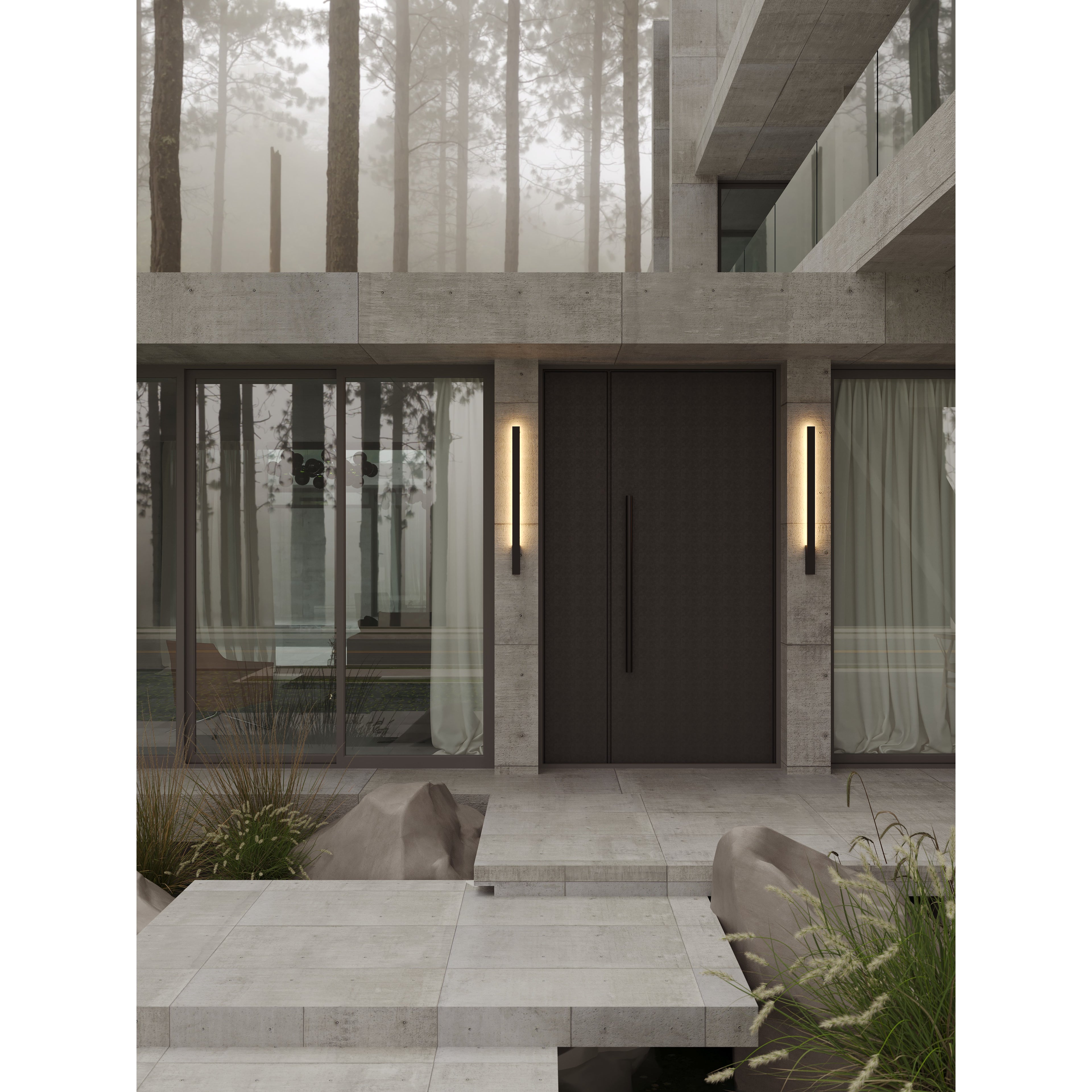 Maxlight Kinkiet Kaprun 12W - Aluminium - Czarny W0459