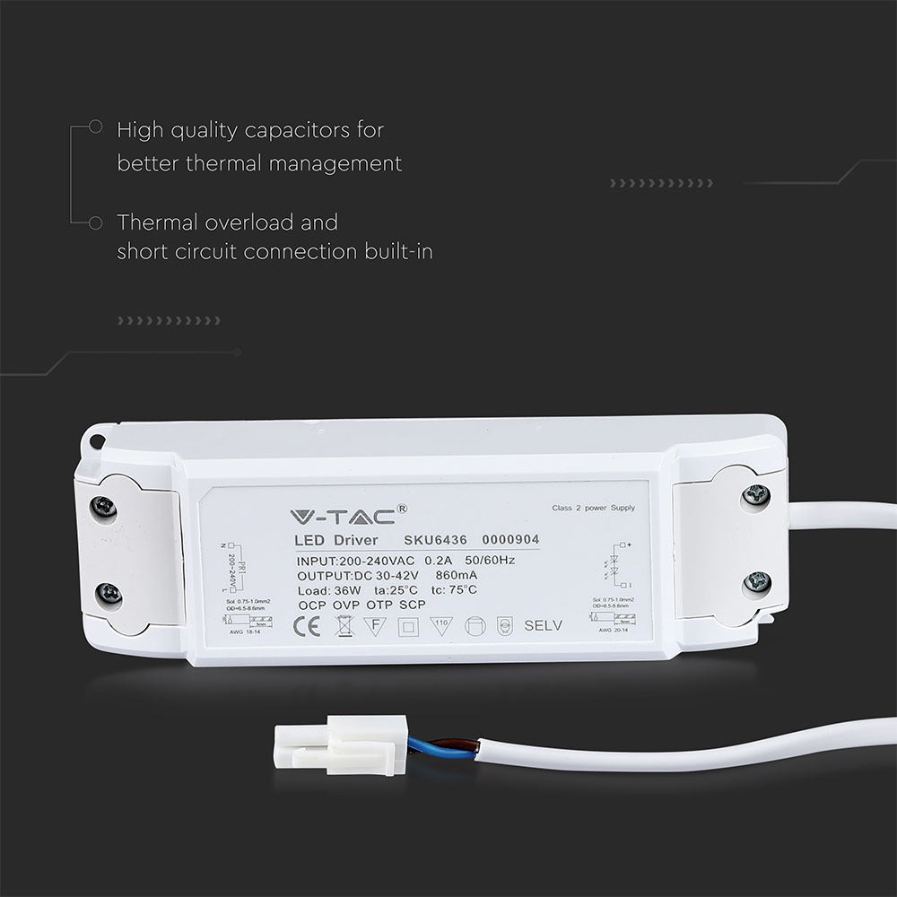 36W Zasilacz do Paneli LED / 860mA