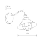 Nowodvorski Kinkiet GARRET 25W only LED 50/60Hz - Stal lakierowana - Czekoladowy 6442