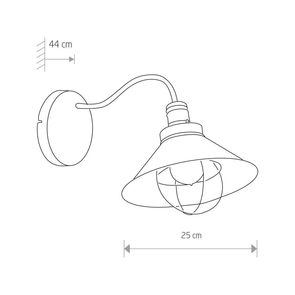 Nowodvorski Kinkiet GARRET 25W only LED 50/60Hz - Stal lakierowana - Czekoladowy 6442