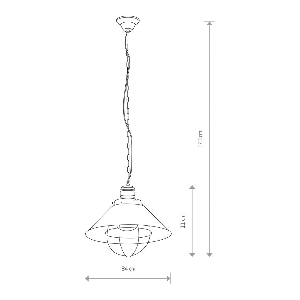 Nowodvorski Lampa wisząca GARRET S 25W only LED 50/60Hz - Stal lakierowana - Czekoladowy 6443