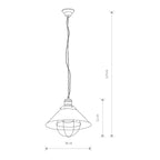 Nowodvorski Lampa wisząca GARRET S 25W only LED 50/60Hz - Stal lakierowana - Czekoladowy 6443