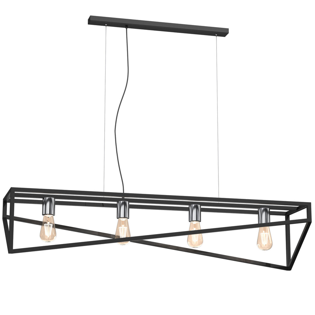 żyrandol Gote black/chrome 4xE27