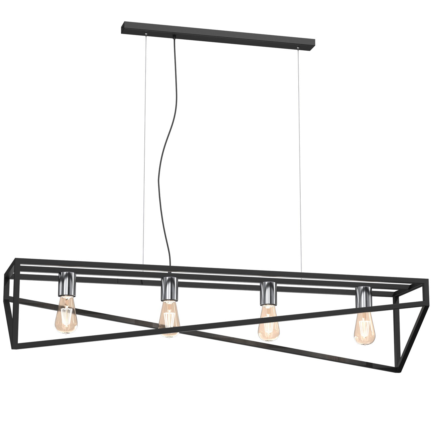 żyrandol Gote black/chrome 4xE27