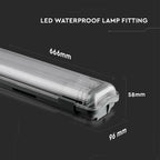 2X10W Oprawa Hermetyczna 60cm z świetlówką 2xT8 / Barwa:4000K / IP65