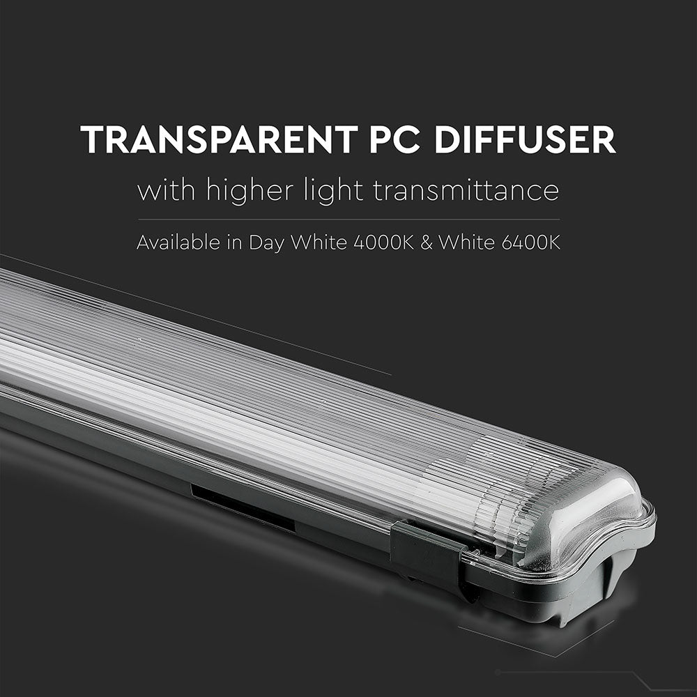 2X10W Oprawa Hermetyczna 60cm z świetlówką 2xT8 / Barwa:6400K / IP65