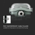 2X10W Oprawa Hermetyczna 60cm z świetlówką 2xT8 / Barwa:4000K / IP65