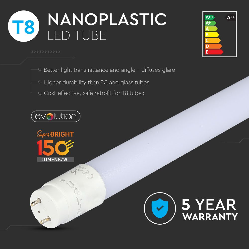 12W Świetlówki LED T8 120cm / Barwa:3000K / Trzonek:G13 / Skuteczność 160lm/W