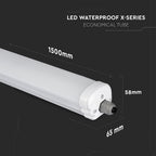 32W Oprawa hermetyczna LED Seria-X / 150cm / Barwa:4500K / Skuteczność 160lm/W