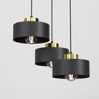 żyrandol Marti plate dia 300 black/gold 3xE27