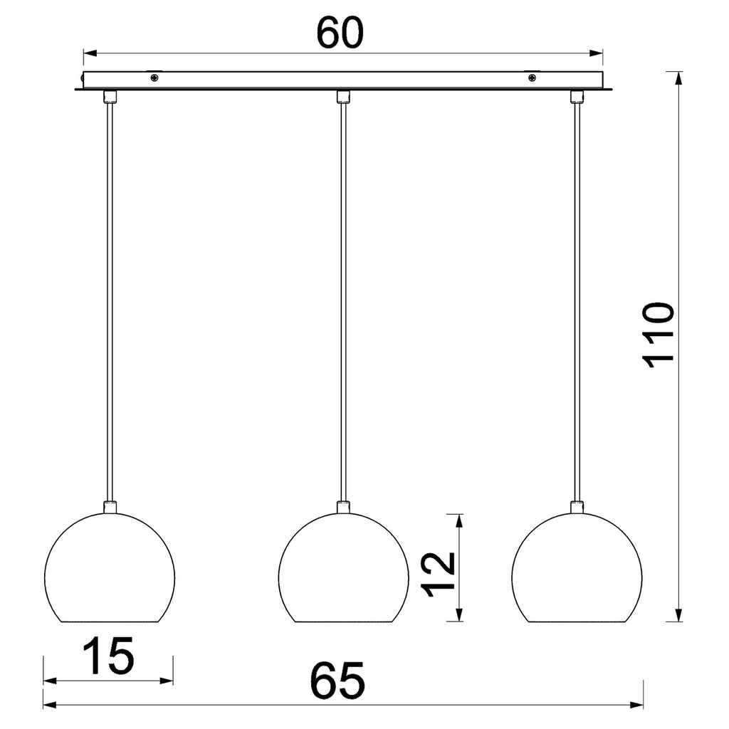 żyrandol Sool (metal shade dia 150 mm) white 3xE27
