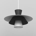 żyrandol Plato white/black 1xE27