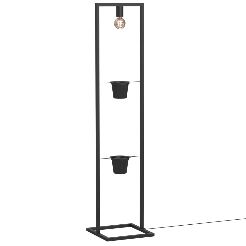 lampa podł Flores (2 flower pots) black 1xE27