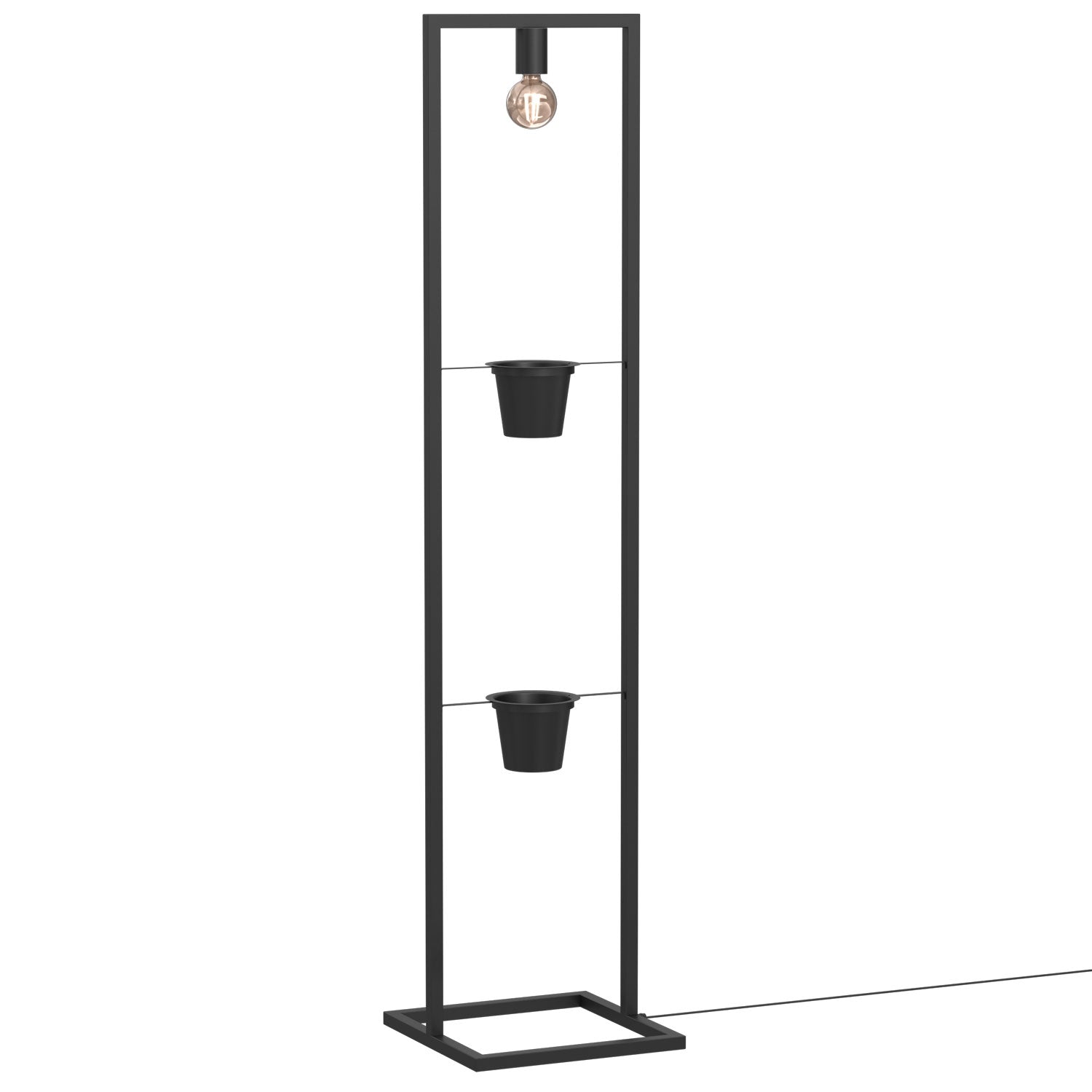 lampa podł Flores (2 flower pots) black 1xE27