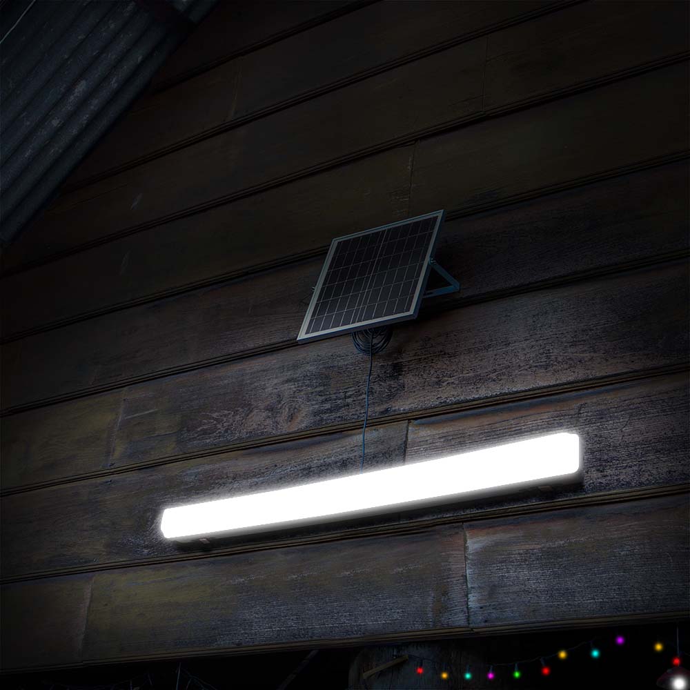 18W Solarna oprawa hermetyczna LED / Barwa:3w1 / IP65