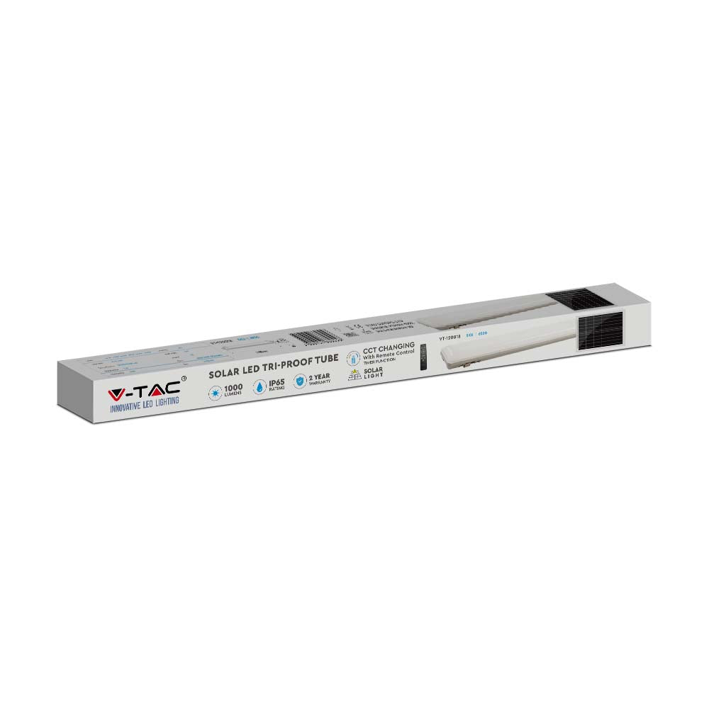 18W Solarna oprawa hermetyczna LED / Barwa:3w1 / IP65