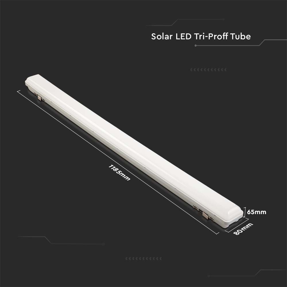 18W Solarna oprawa hermetyczna LED / Barwa:3w1 / IP65