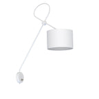 Nowodvorski Kinkiet regulowany z włącznikiem VIPER 10W only LED 50/60Hz - Tkanina - Biały
