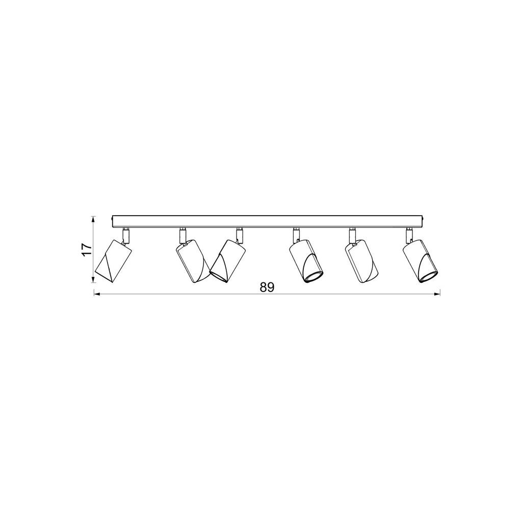 spot Shift line bar 900, beige/gold 6xGU10