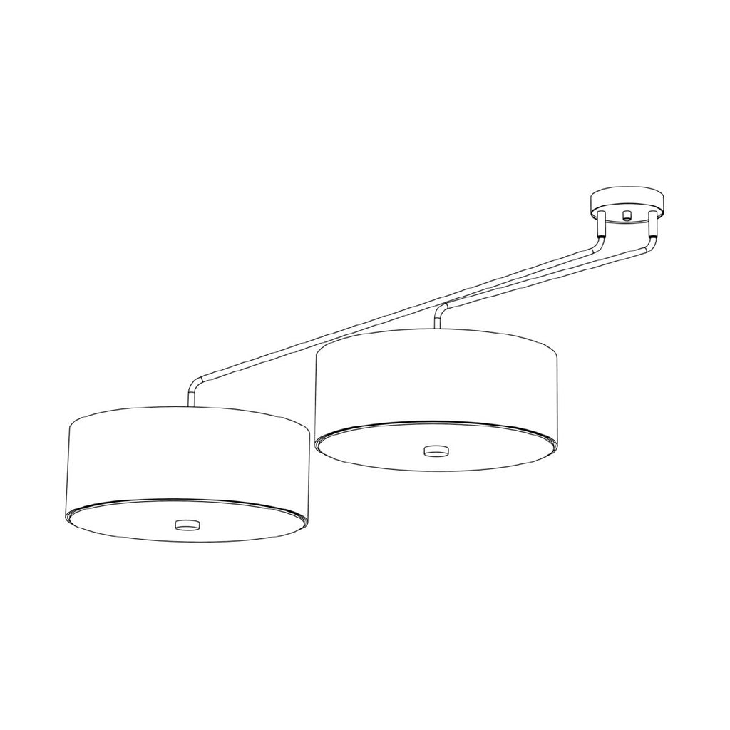Nowodvorski Lampa przysufitowa HAWK 25W only LED 50/60Hz - Tkanina - Szary 6541