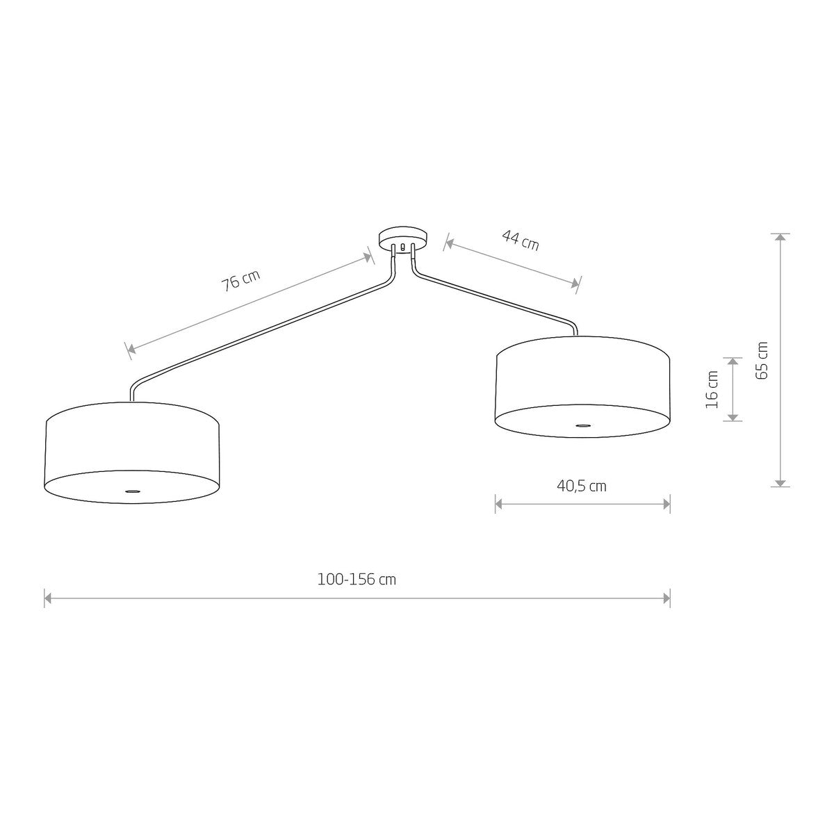 Nowodvorski Lampa przysufitowa HAWK 25W only LED 50/60Hz - Tkanina - Szary 6541