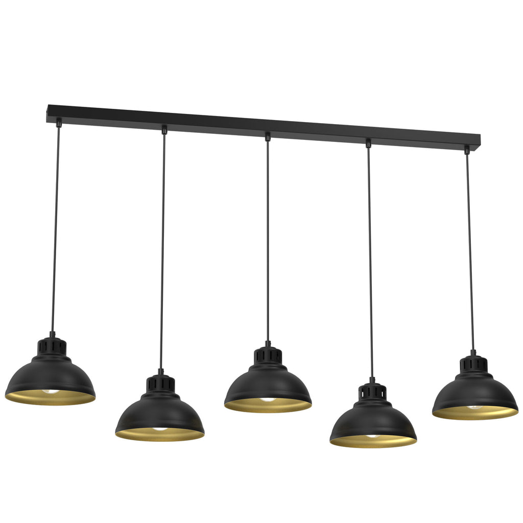 żyrandol Sven black/gold 5xE27