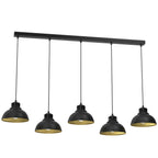 żyrandol Sven black/gold 5xE27