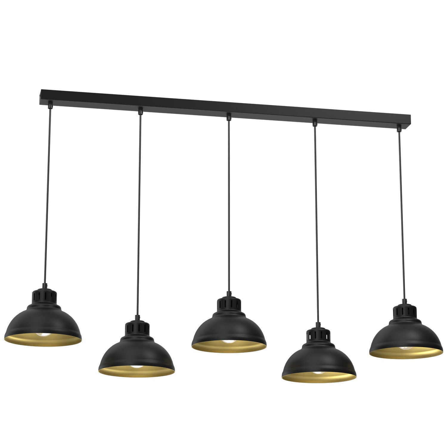 żyrandol Sven black/gold 5xE27