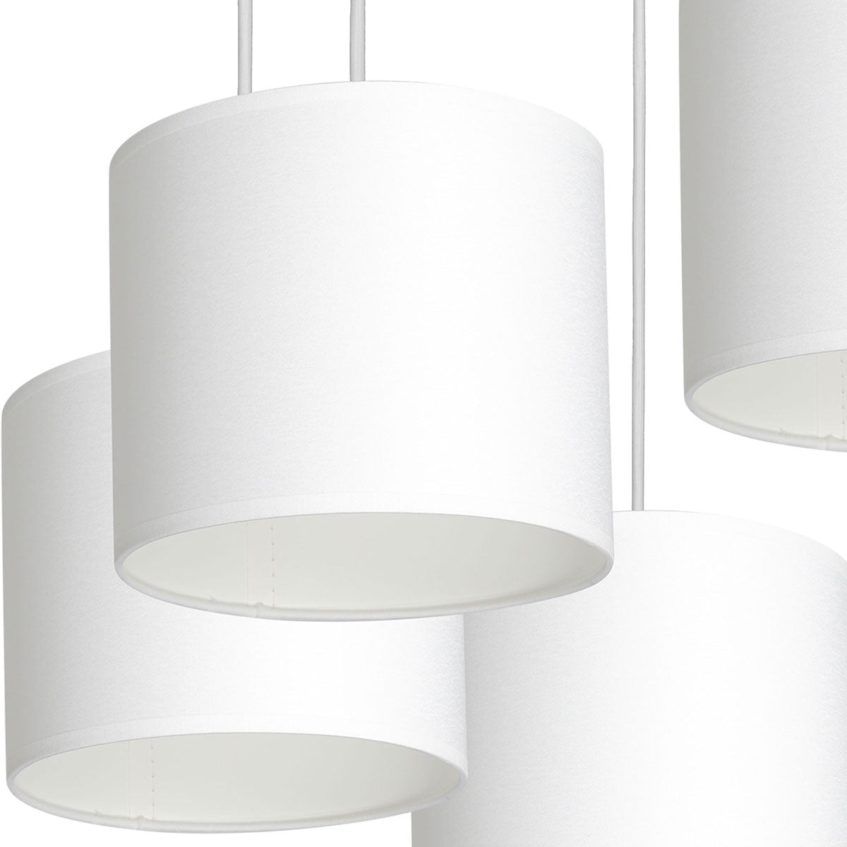 żyrandol Arden talerz dia 440, white, cylinder shade dia 180, h 150 white 5xE27