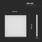 25W Panel LED 600x600mm / Zasilacz wbudowany / Barwa:6400K / Skuteczność 160lm/W