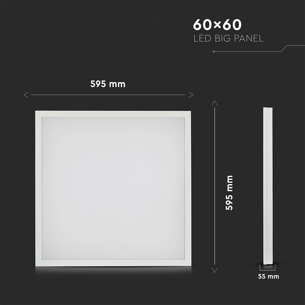 25W Panel LED 600x600mm / Zasilacz wbudowany / Barwa:6400K / Skuteczność 160lm/W