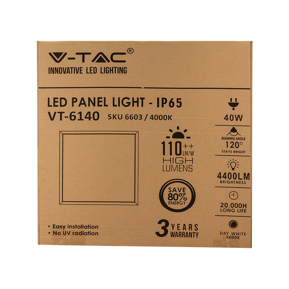 40W Panel LED 600x600mm / Barwa:4000K / IP65 / Opakowanie: 6szt.