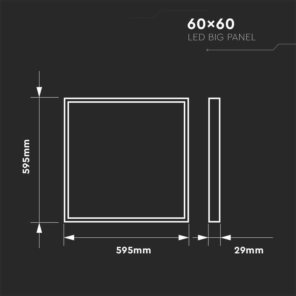 40W Panel LED 600x600mm / 2w1 / Barwa:3w1