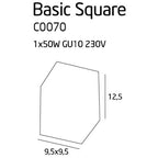 Maxlight Plafon Basic Square - Metal - Biały C0070