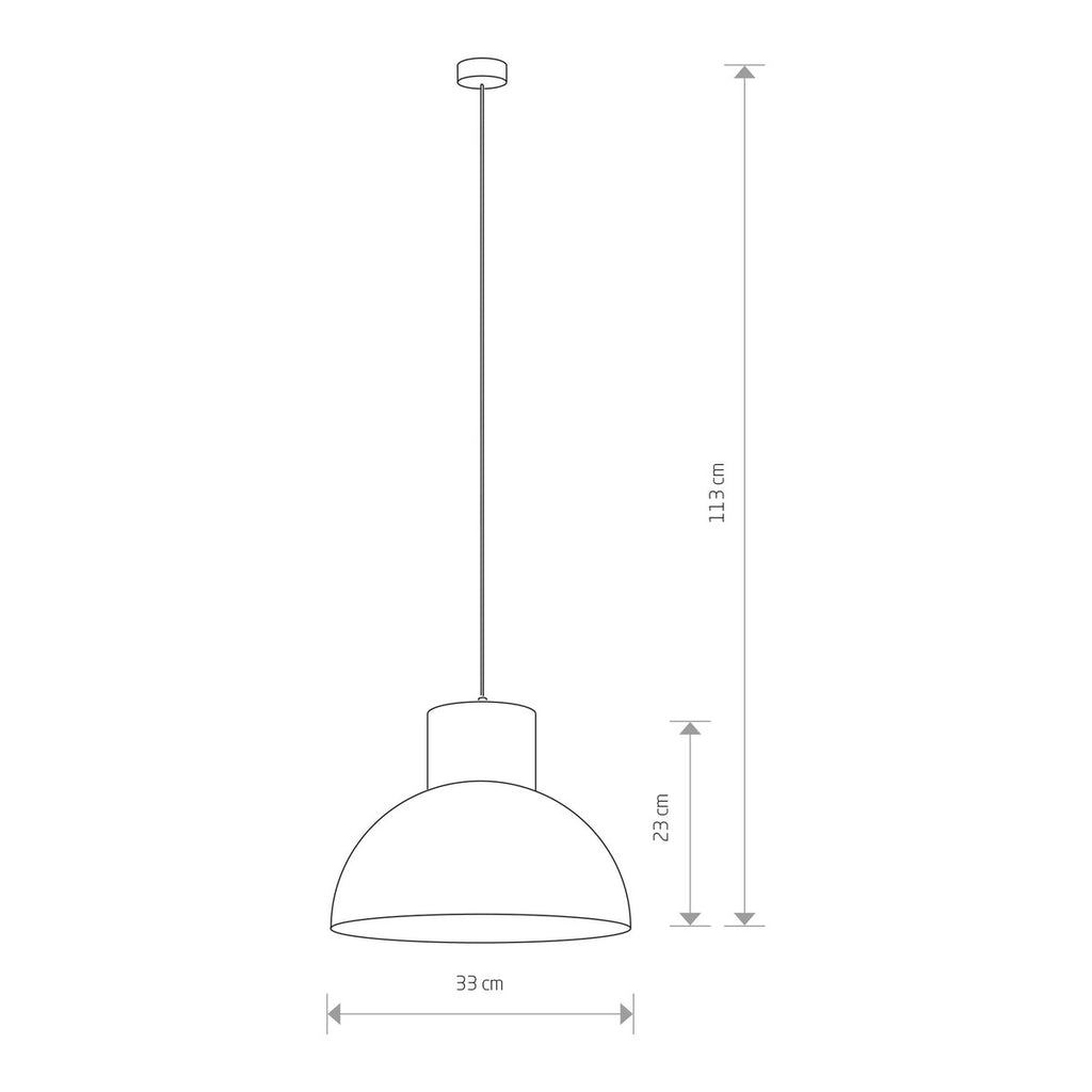 Nowodvorski Lampa wisząca WORKS 25W only LED 50/60Hz - Stal lakierowana - Czarny 6613