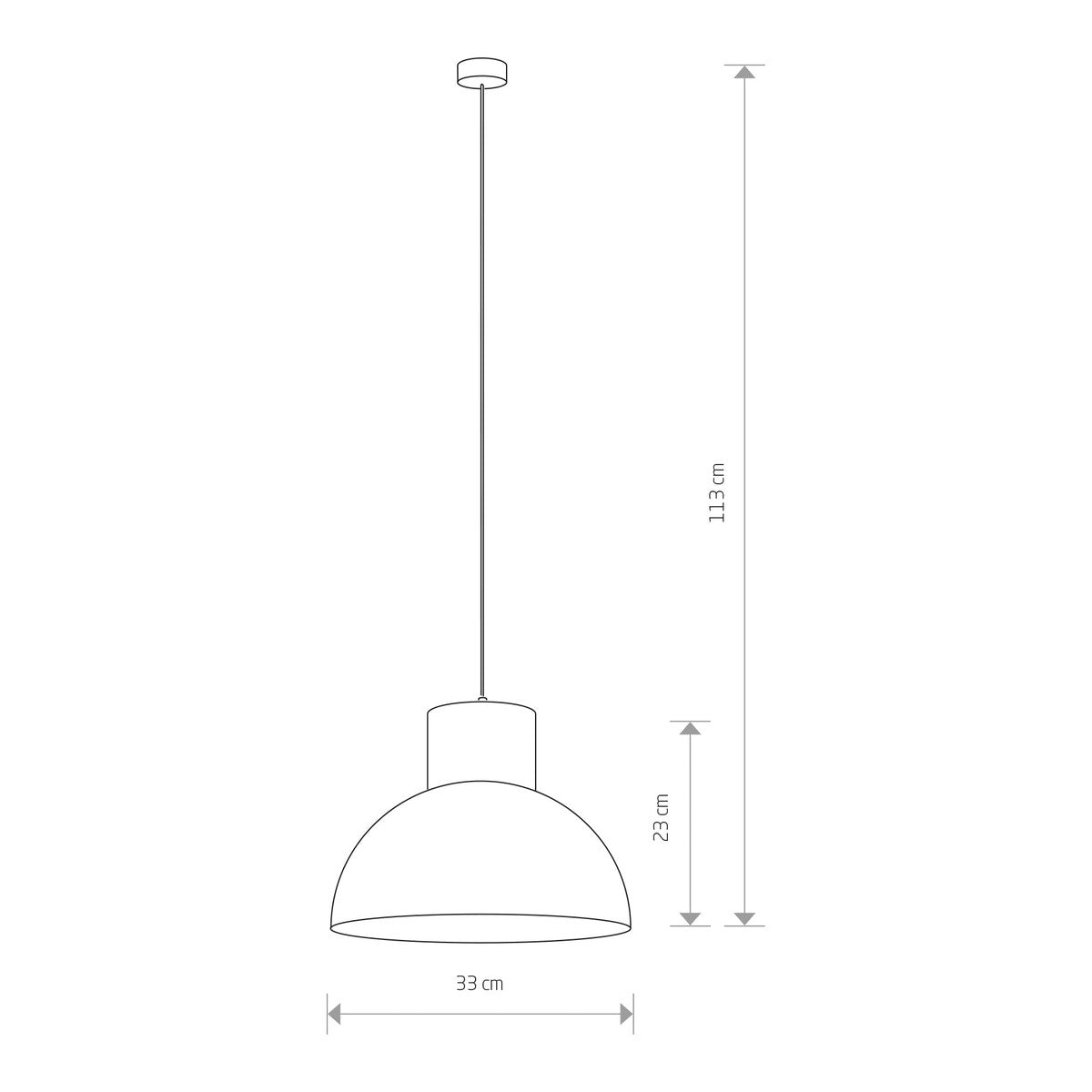 Nowodvorski Lampa wisząca WORKS 25W only LED 50/60Hz - Stal lakierowana - Czarny 6613
