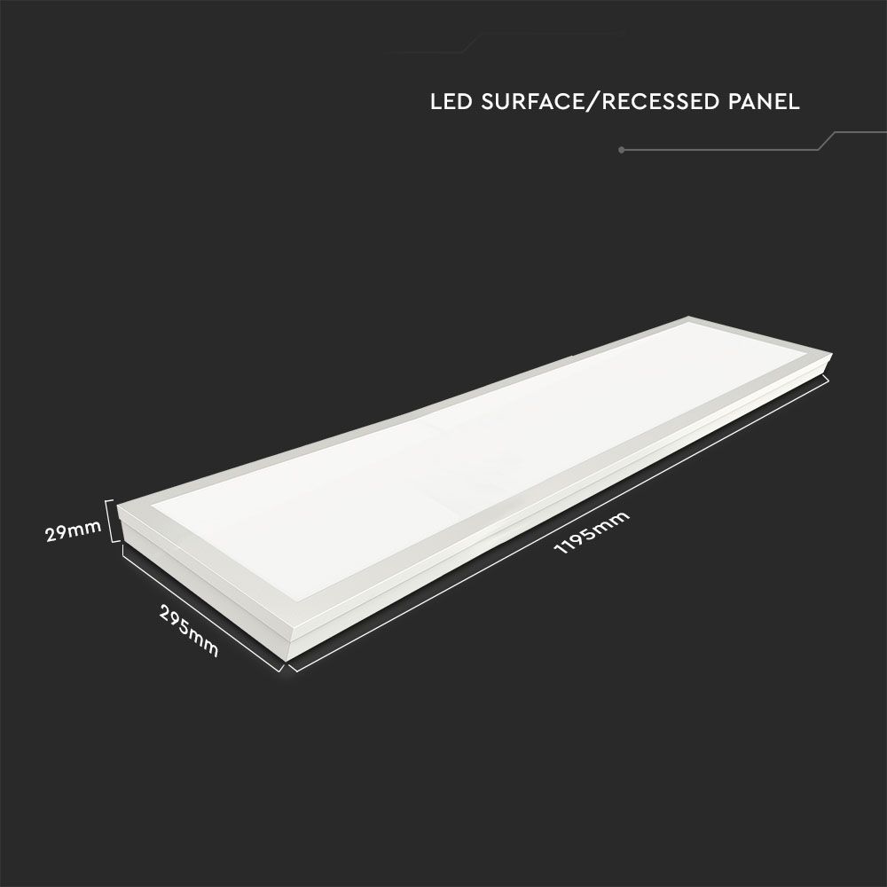 40W Panel LED 1200x300mm / 2w1 / Barwa:4000K / Opakowanie: 6szt.