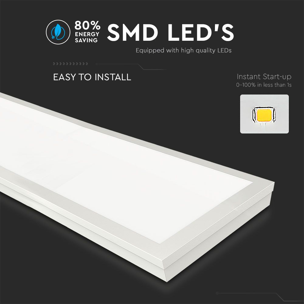 40W Panel LED 1200x300mm / 2w1 / Barwa:3000K / Opakowanie: 6szt.