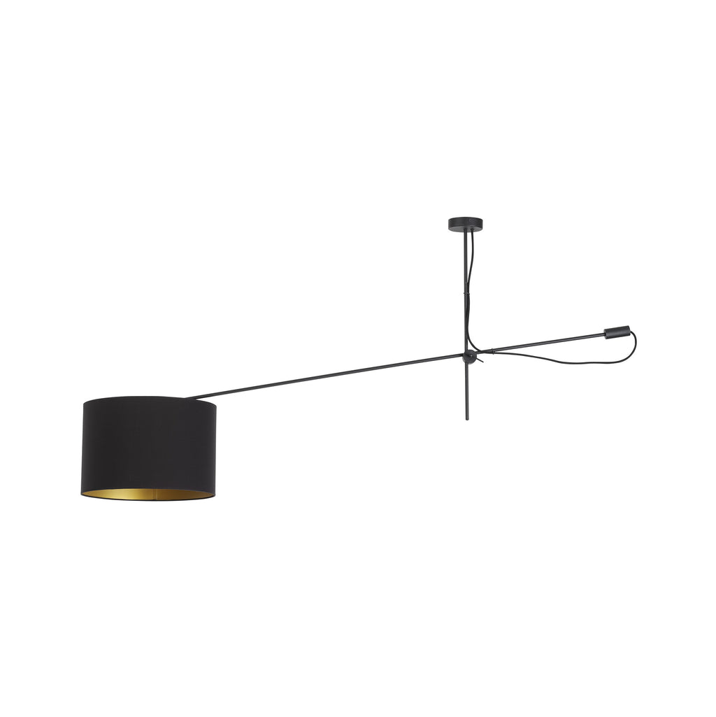 Nowodvorski Lampa przysufitowa VIPER 25W only LED 50/60Hz - Tkanina - Czarno-złoty