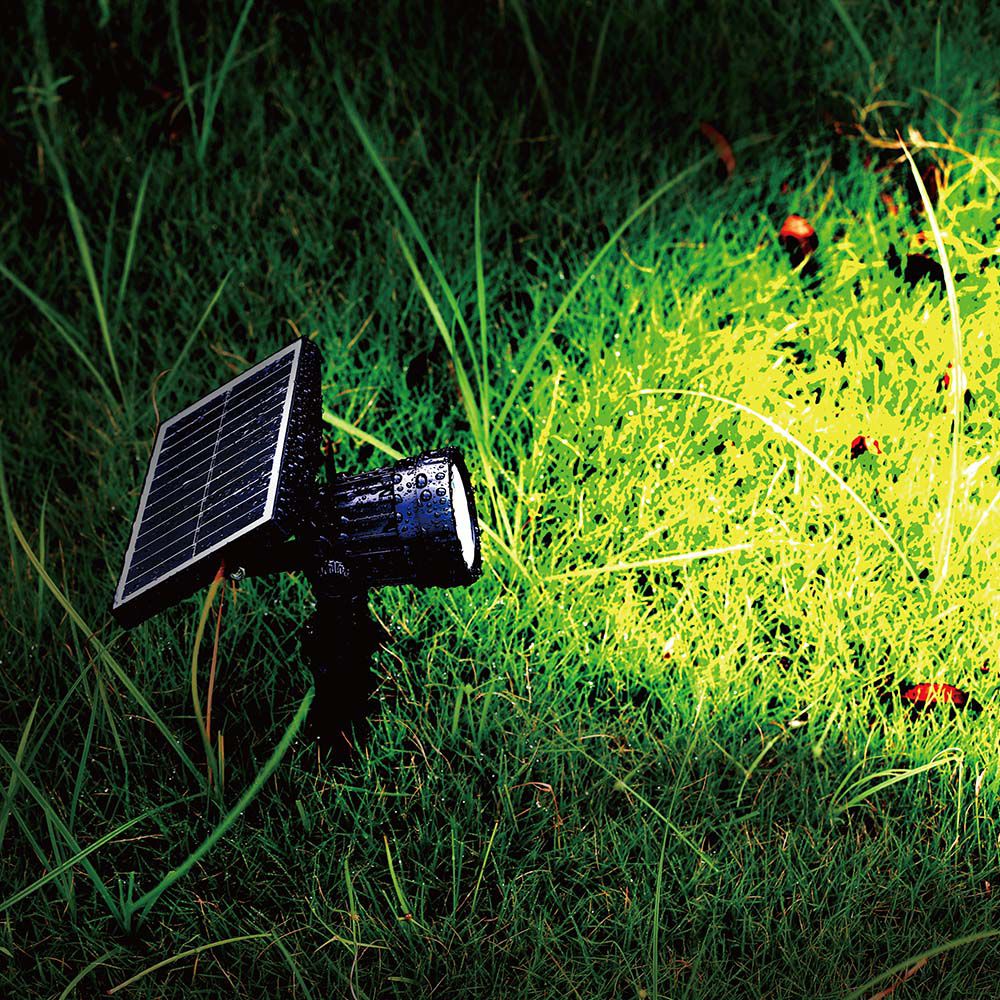 2W Oprawa ogrodowa solarna / Barwa:3000K / IP65 / Obudowa: Czarny