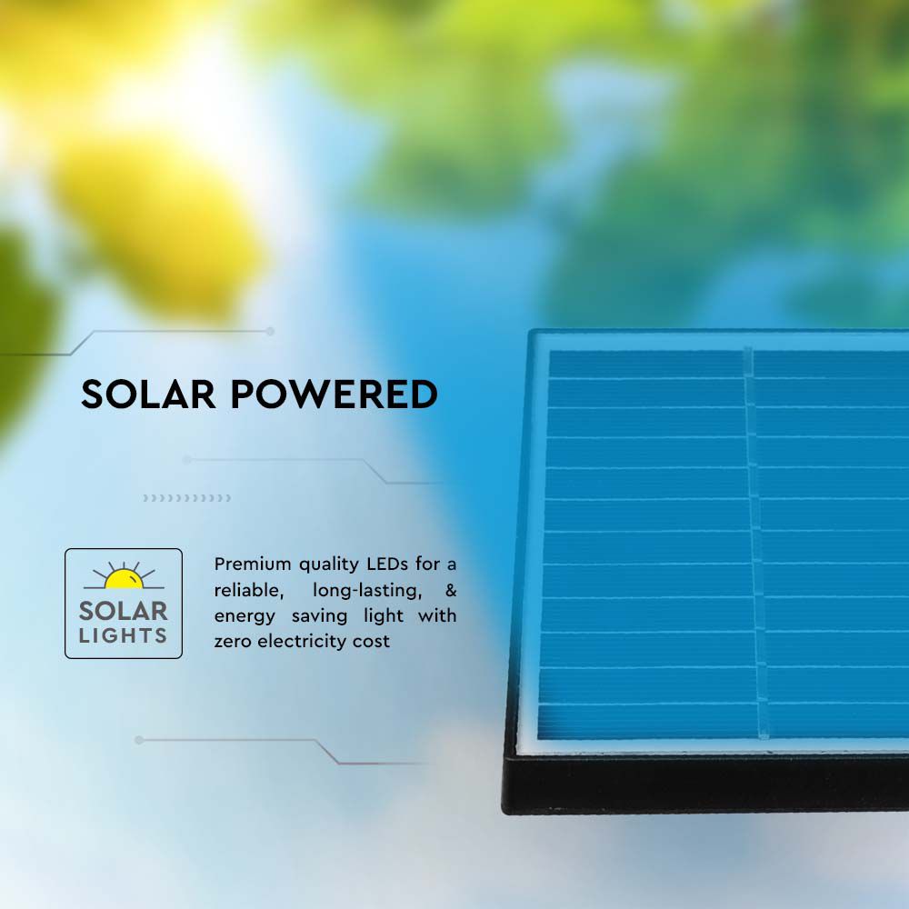 2W Oprawa ogrodowa solarna / Barwa:4000K / IP65 / Obudowa: Czarny