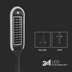 5W Solarny słupek ogrodowy z czujnikiem ruchu / Barwa:4000K / Obudowa: Czarna