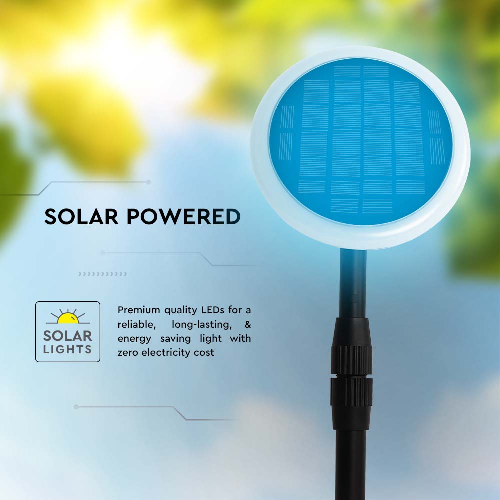 8W Solarny słupek ogrodowy / Barwa:3000K / Obudowa: Czarna