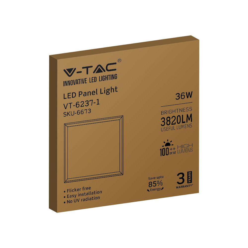 36W Panel LED 600x600mm / Barwa:4000K / Opakowanie: 6szt.